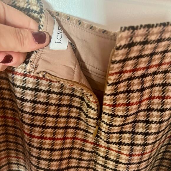NWT J. Crew Factory Wool Blend Plaid Mini Skirt SZ 24 - Picture 7 of 9